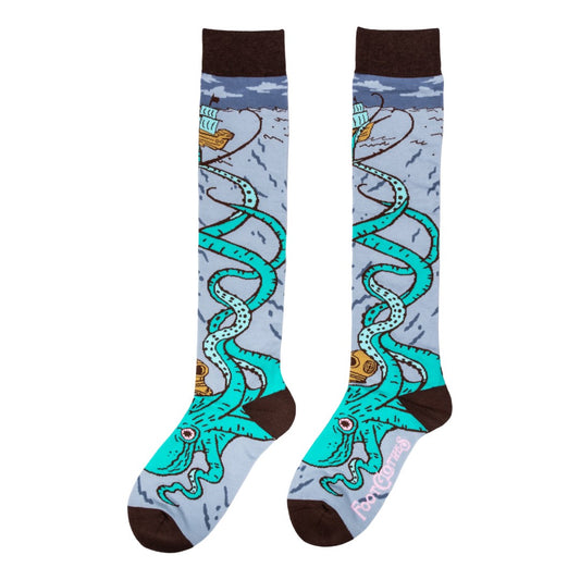 Attack of The Kraken Knee High Socks - FootClothes