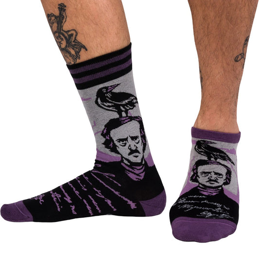 The Raven Poe Ankle and Crew Sock Pack | 2 Designs