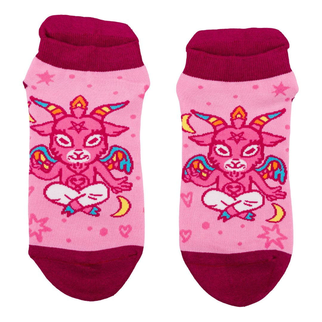 Cute Baphomet Ankle and Crew Sock Pack | 2 Designs - FootClothes