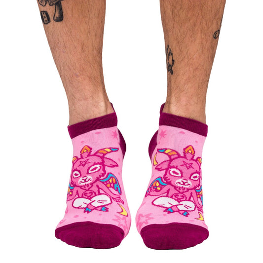 Evil But Cute Baphomet Ankle Sock Pack | 3 Designs