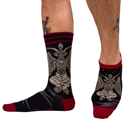 Evil Baphomet Ankle and Crew Sock Pack | 2 Designs