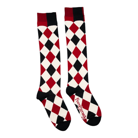 Haunting Harlequin Knee High Socks - FootClothes