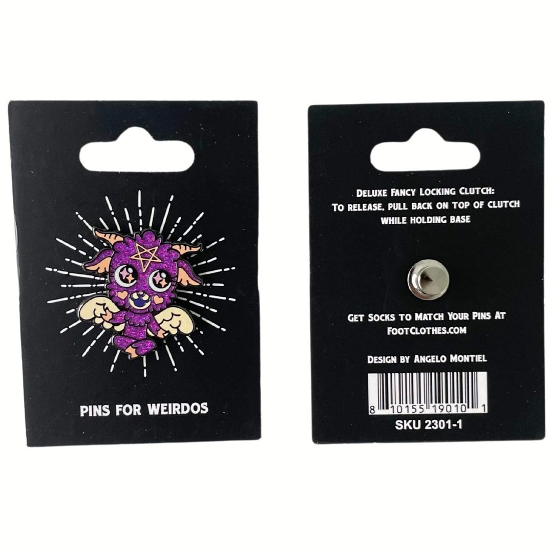 Cute and Baby Baphomet Socks and Pins Gift Pack - FootClothes