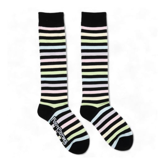 Pastel Rainbow Stripes Knee High Socks
