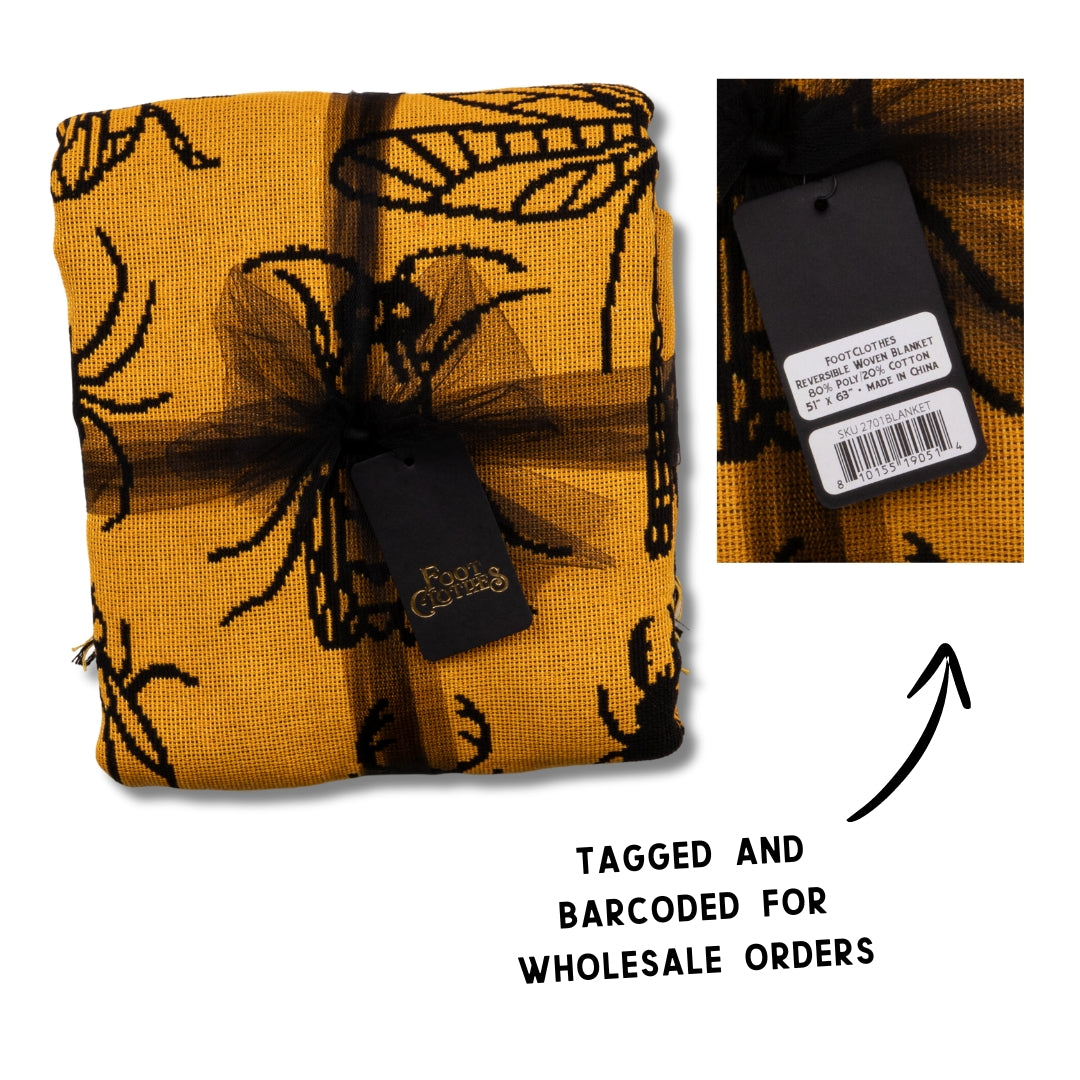 Creepy Crawlies Reversible Woven Blanket - FootClothes