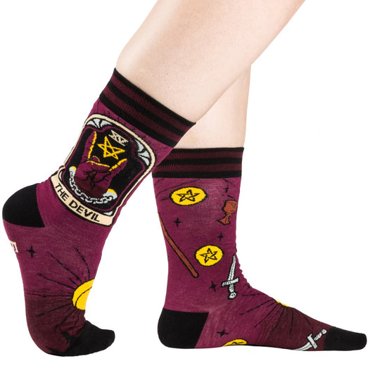 The Devil Tarot Nouveau Crew Socks - FootClothes