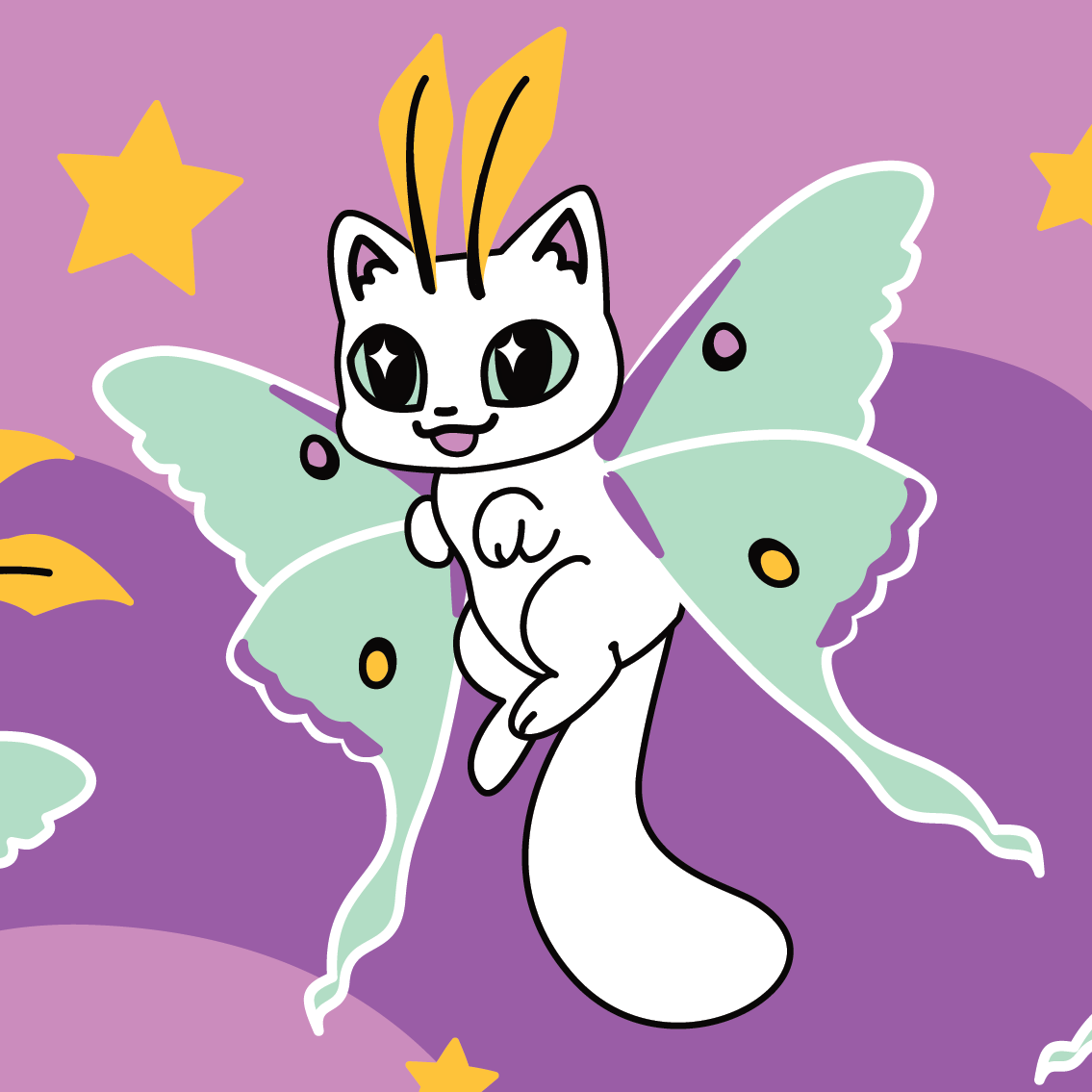 Kitty Moths Crew Socks - FootClothes
