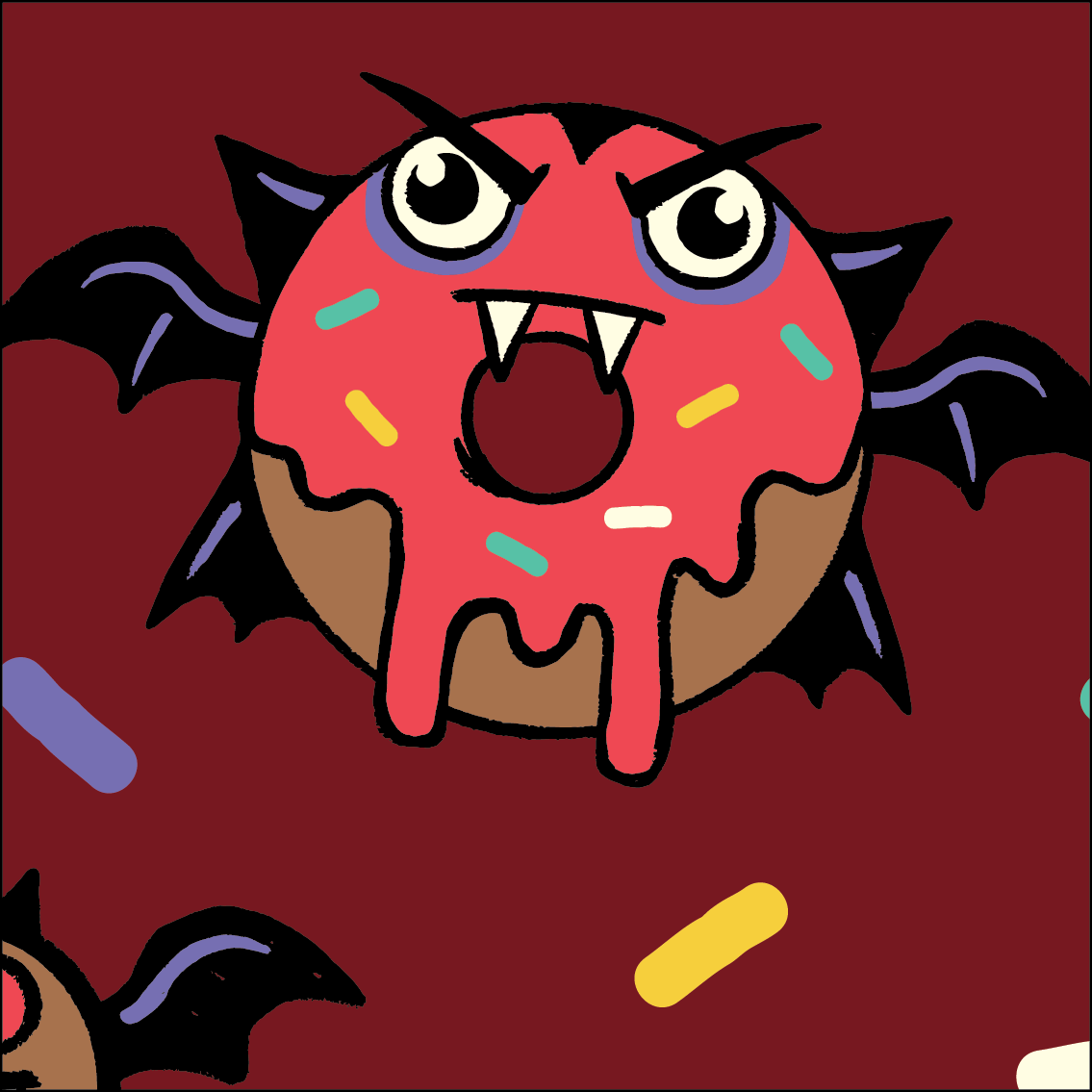 Vampire Donut Crew Socks - FootClothes