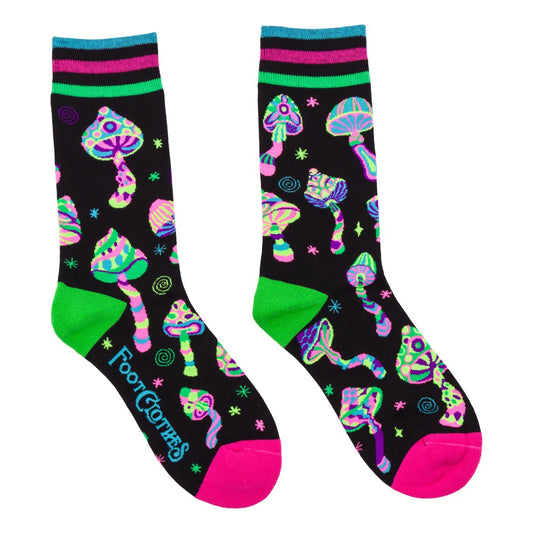 Funky Fungi UV Reactive Crew Socks