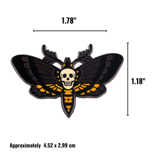 LIMITED Death's Head Moth Hard Enamel Pin