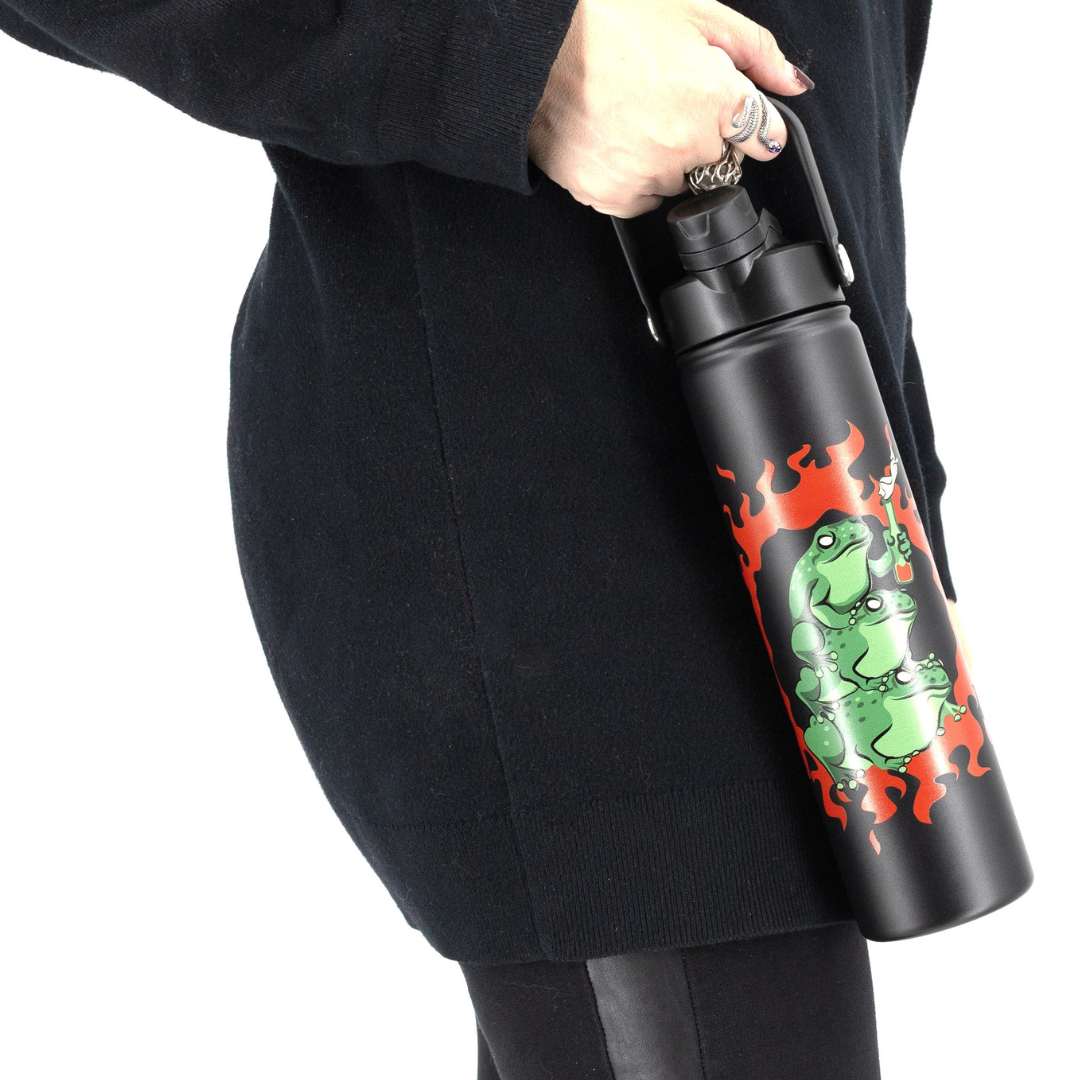 LIMITED Frogs Against Fascism Water Bottle - FootClothes