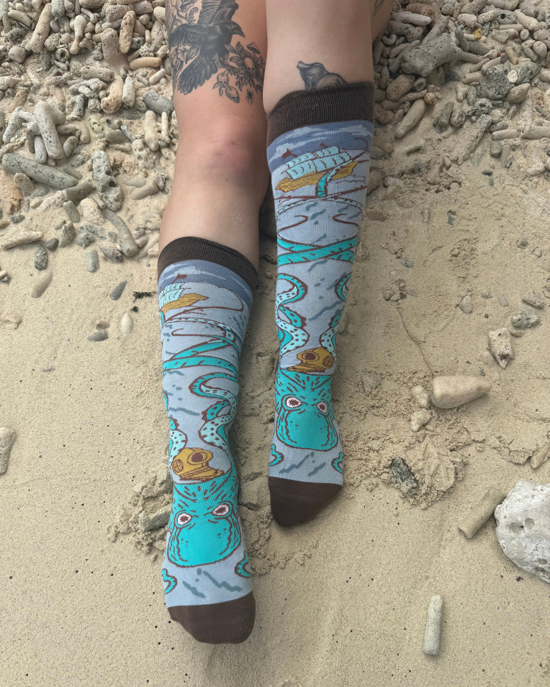 Attack of The Kraken Knee High Socks - FootClothes