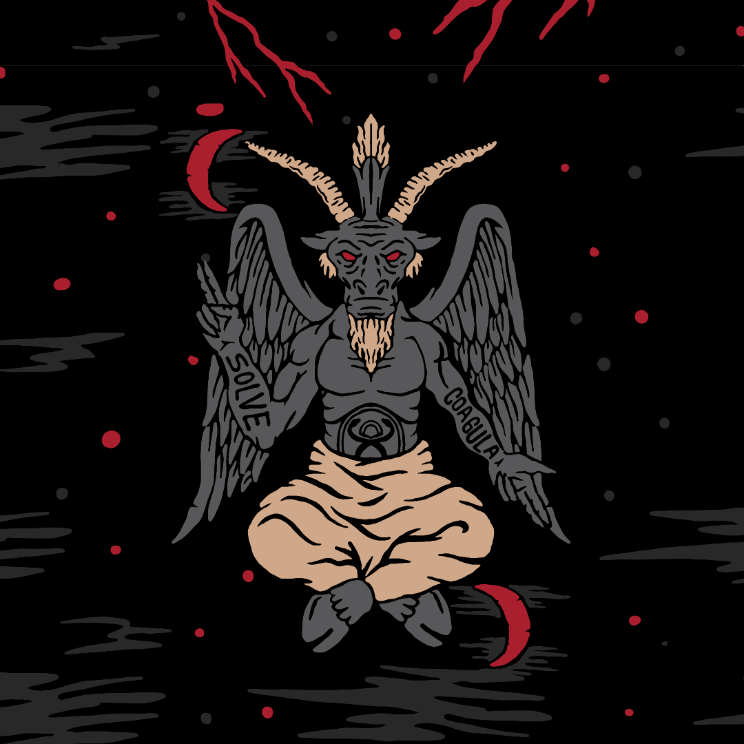 Evil Baphomet Ankle Socks - FootClothes