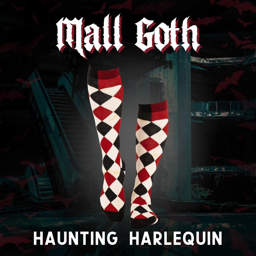 Haunting Harlequin Knee High Socks - FootClothes