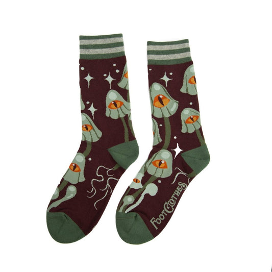 Mystic Mushrooms Crew Socks - FootClothes
