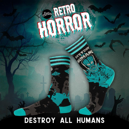 Retro Horror Crew Sock Pack | 5 Designs - FootClothes