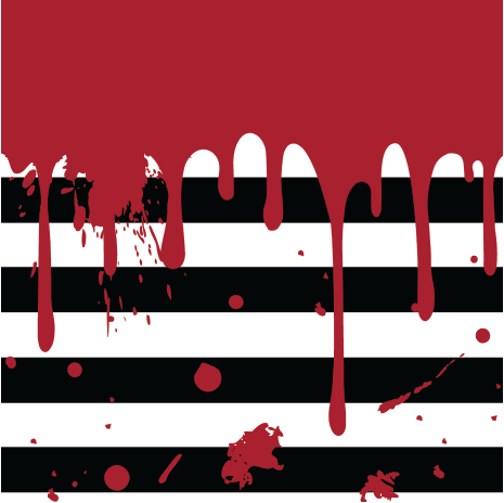 Sanguine Stripes Blood Spatter Knee High Socks - FootClothes