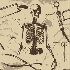 Antique Medical Crew Socks - FootClothes