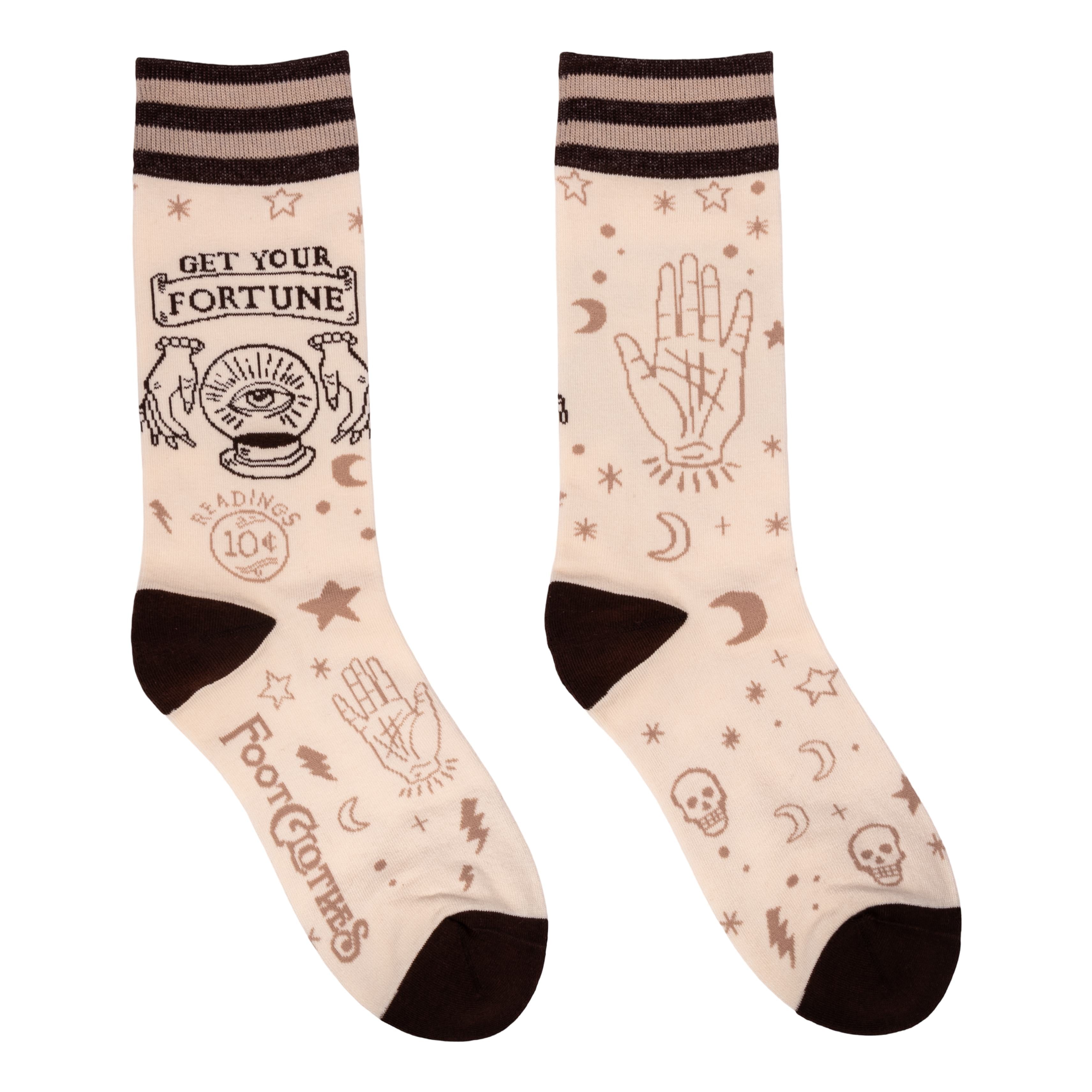 Two-Headed Tattooed Fortune Teller Crew Socks Pack