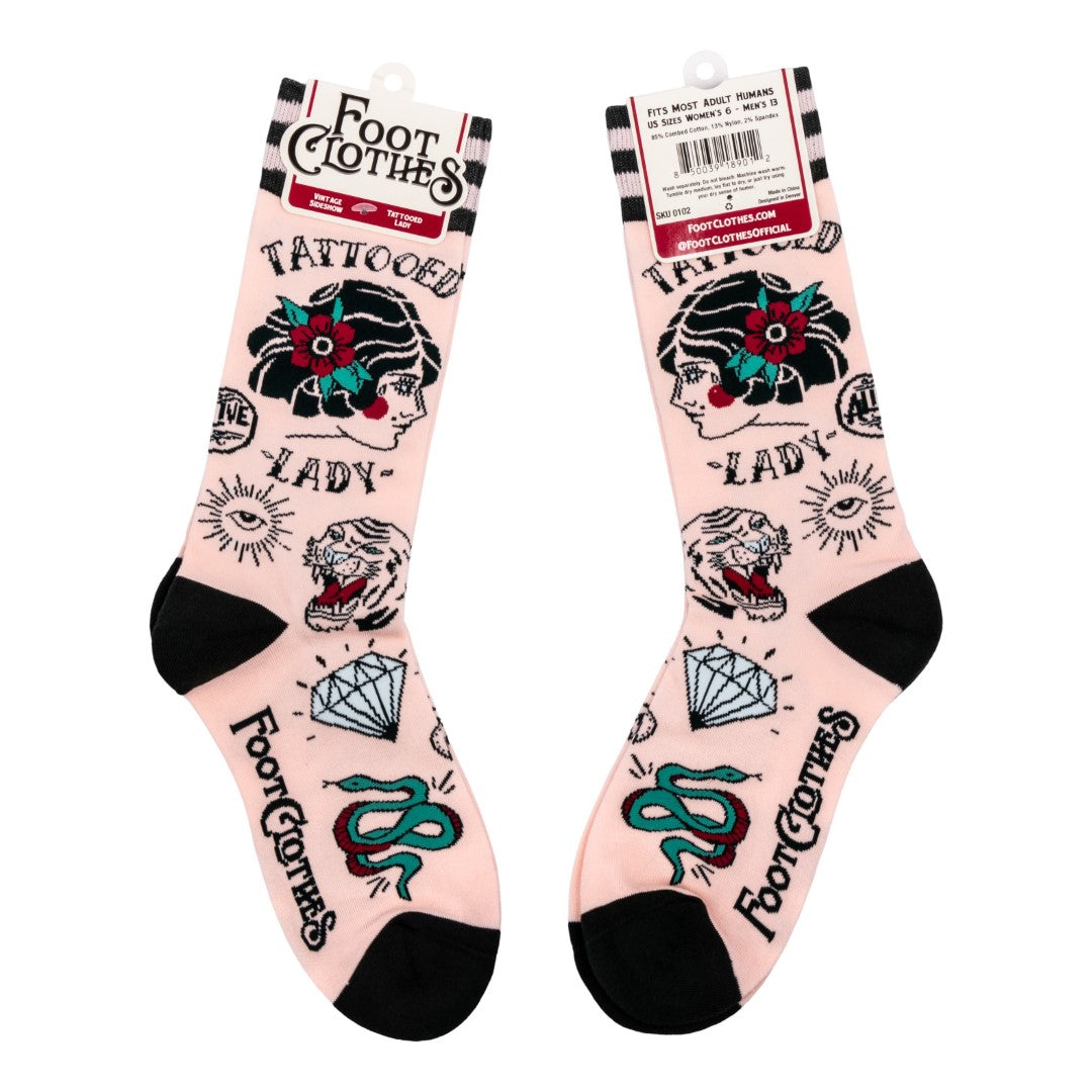 Tattooed Lady Crew Socks