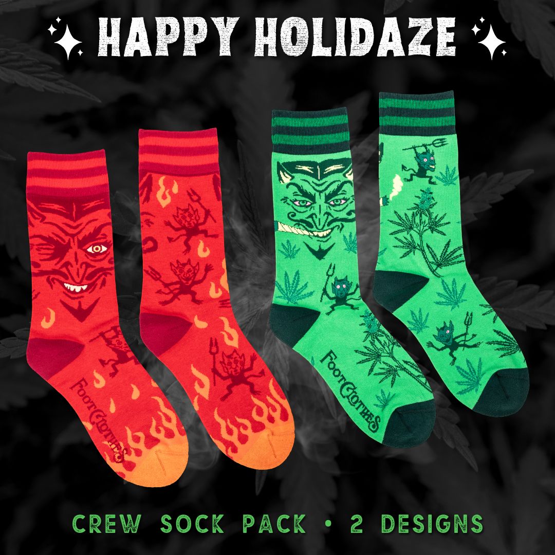 Happy Holidaze Crew Socks Gift Pack  | 2 Designs