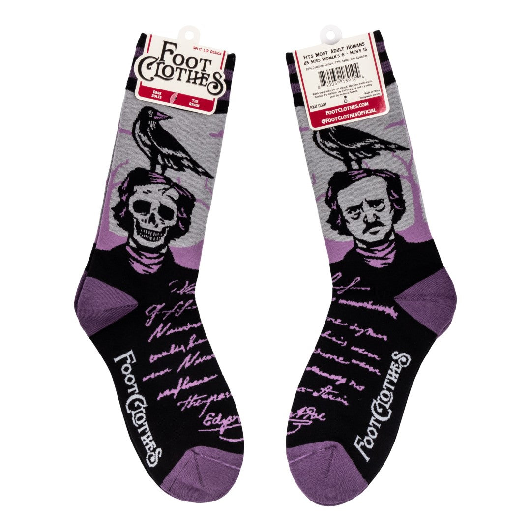 The Raven Poe Crew Socks