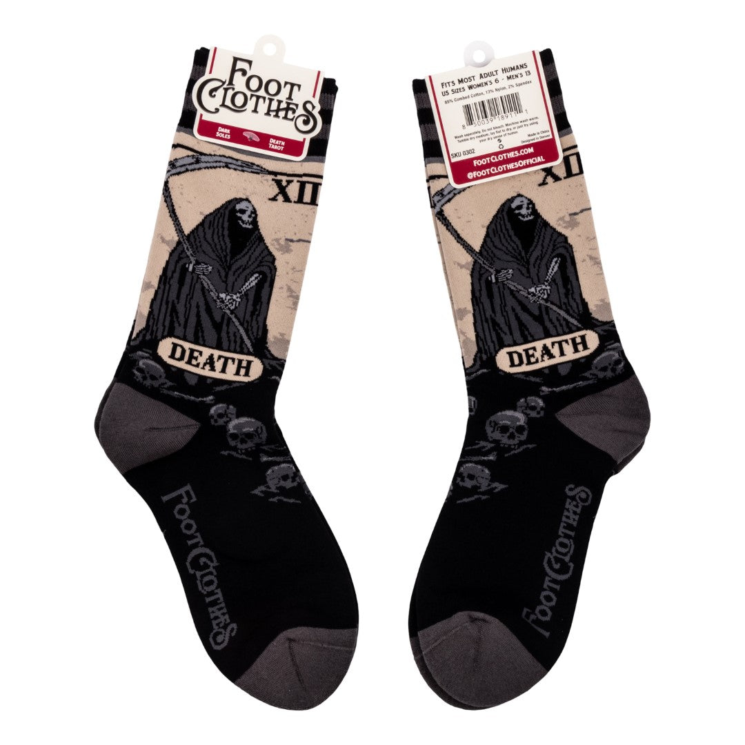 Death Tarot Card Crew Socks