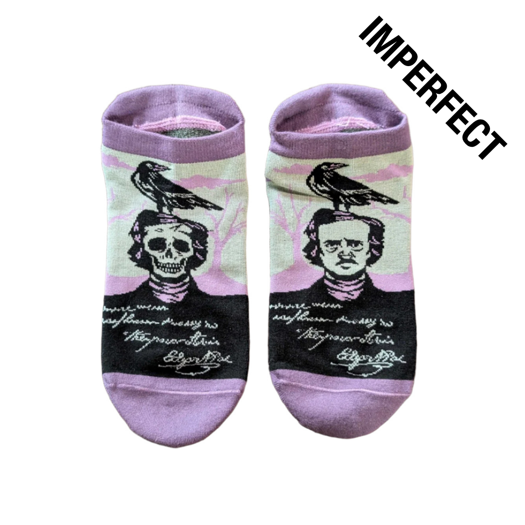 IMPERFECT The Raven Poe Ankle Socks (1 Pair) - FootClothes