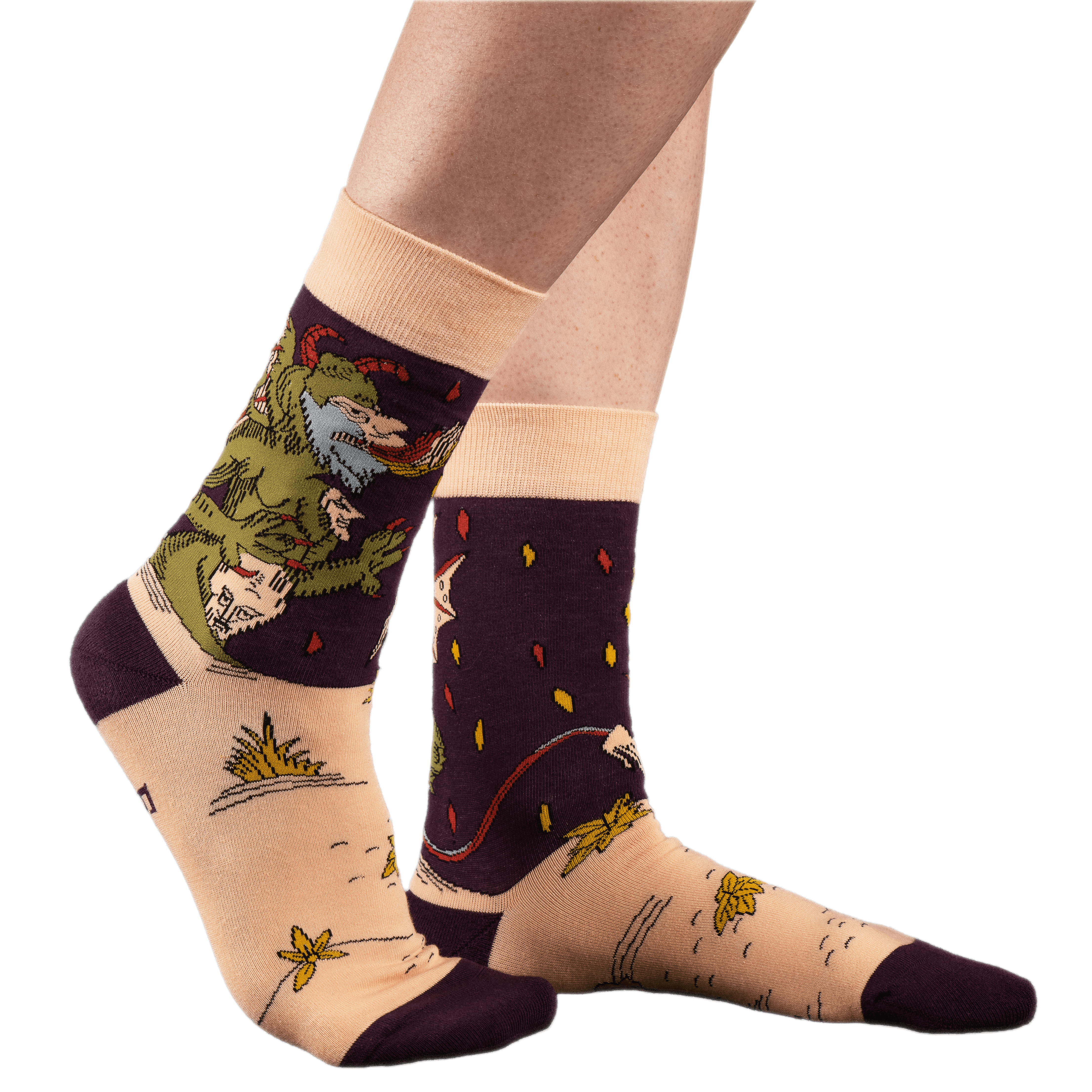 The Devil Vieville Tarot Sock FootClothes x Artisan Tarot Crew Socks - FootClothes