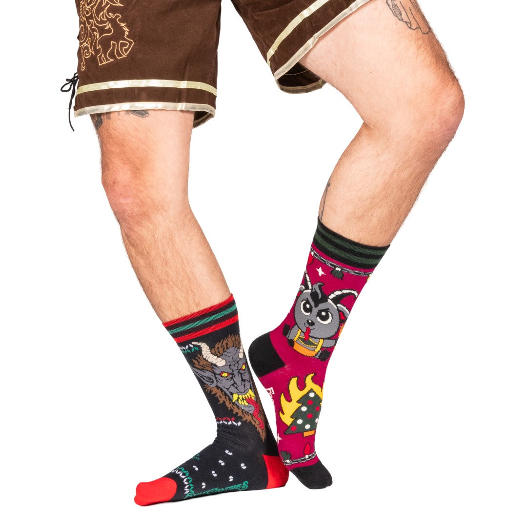 Krampus & Kwampus Holiday Crew Sock Pack | 2 Designs