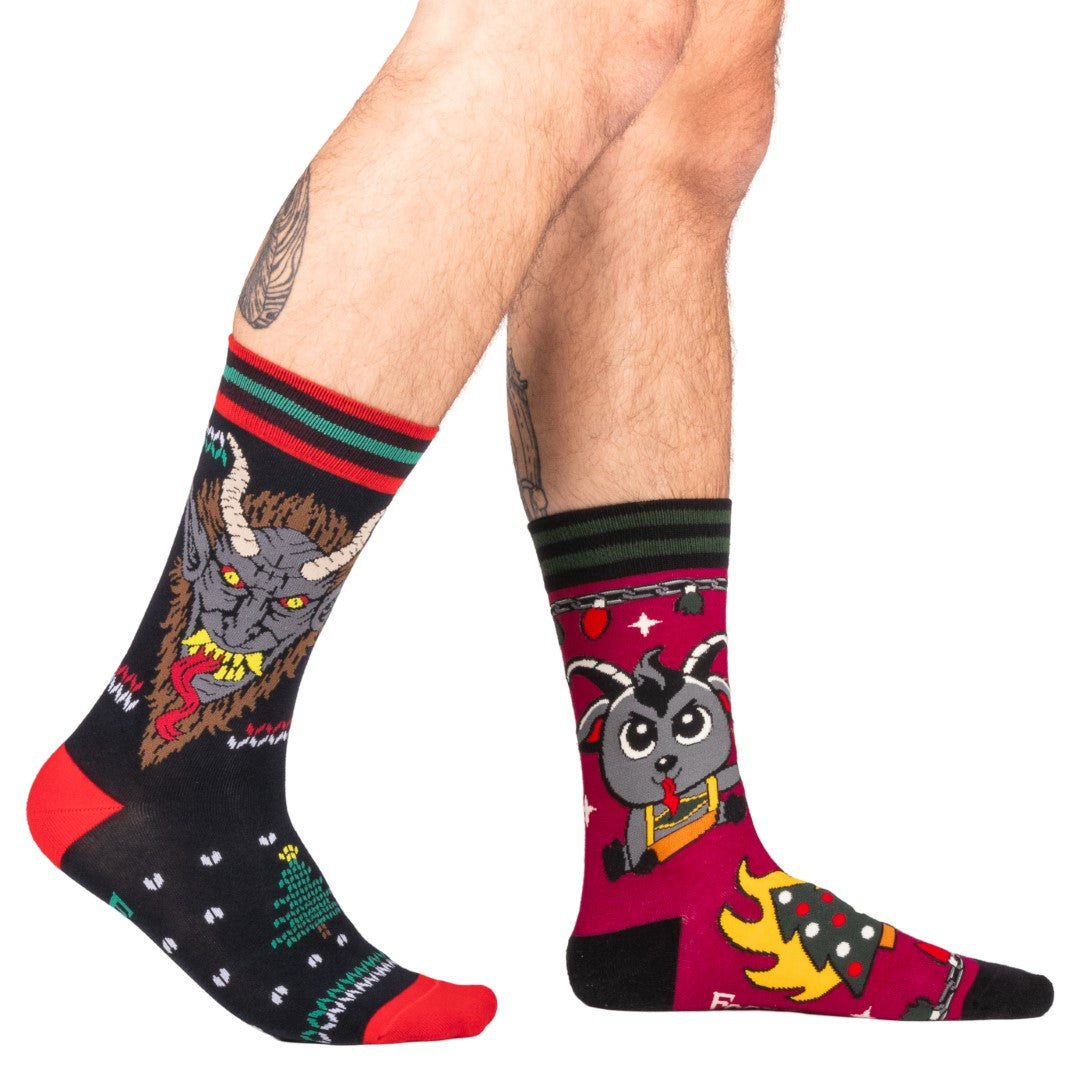 Krampus & Kwampus Holiday Crew Sock Pack | 2 Designs