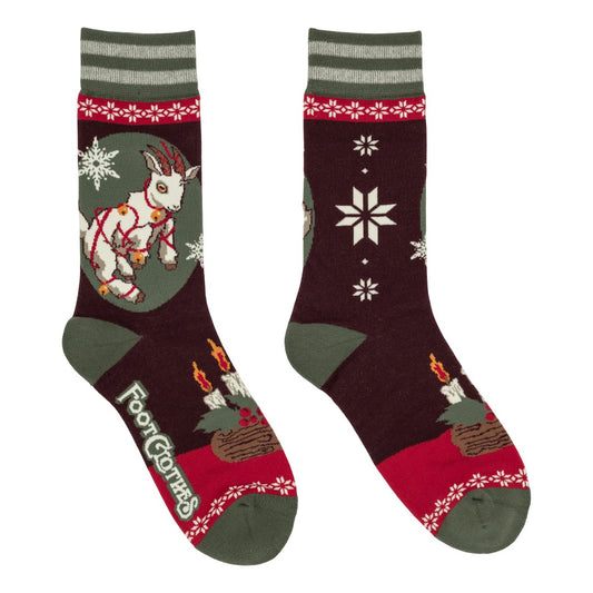 Yule Goat Crew Socks