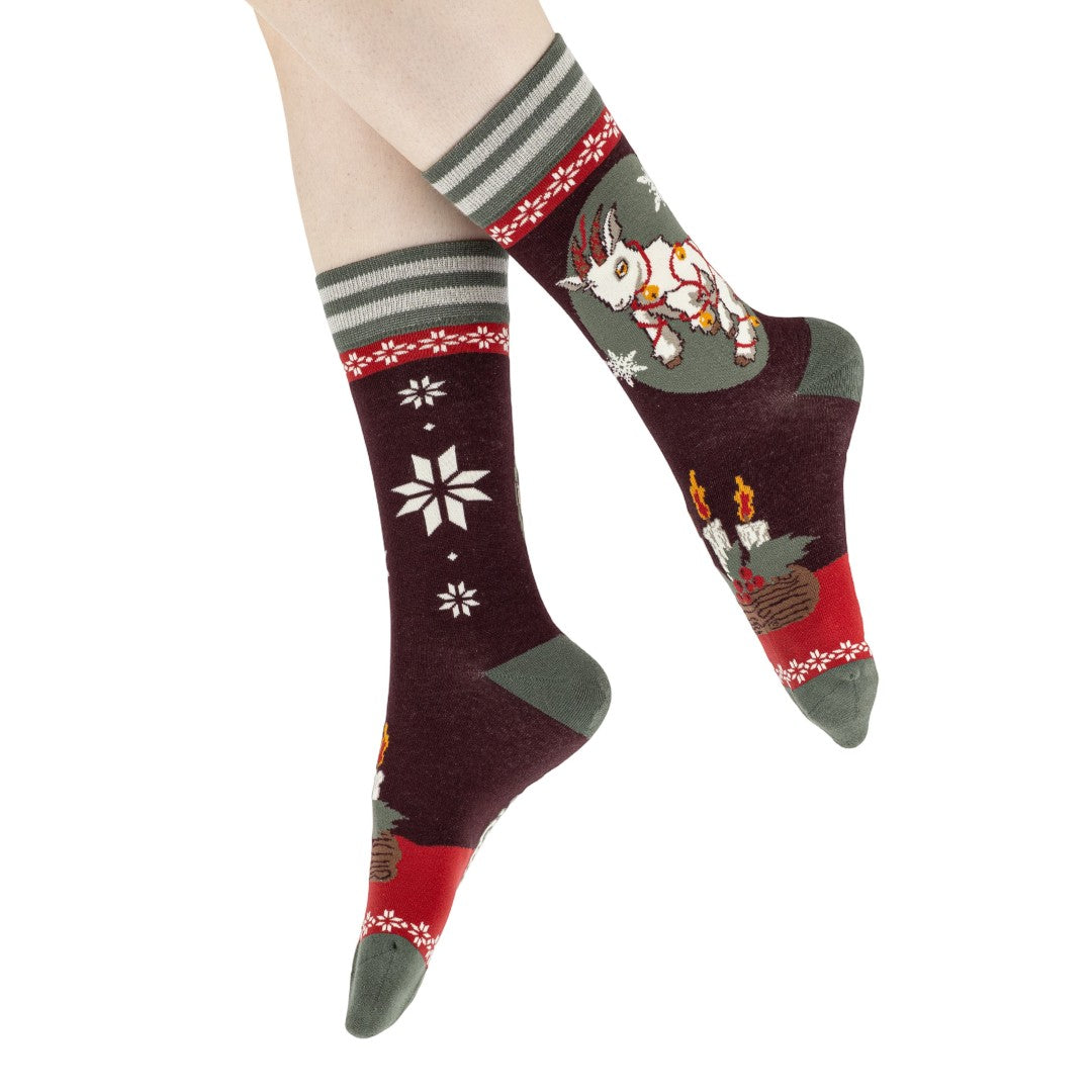 Yule Goat Crew Socks