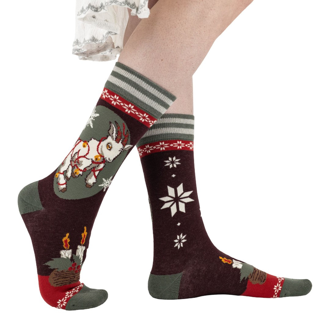 Yule Goat Crew Socks