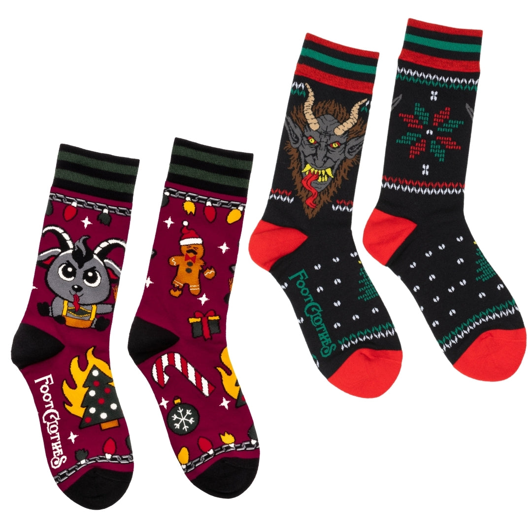 Krampus & Kwampus Holiday Crew Sock Pack | 2 Designs