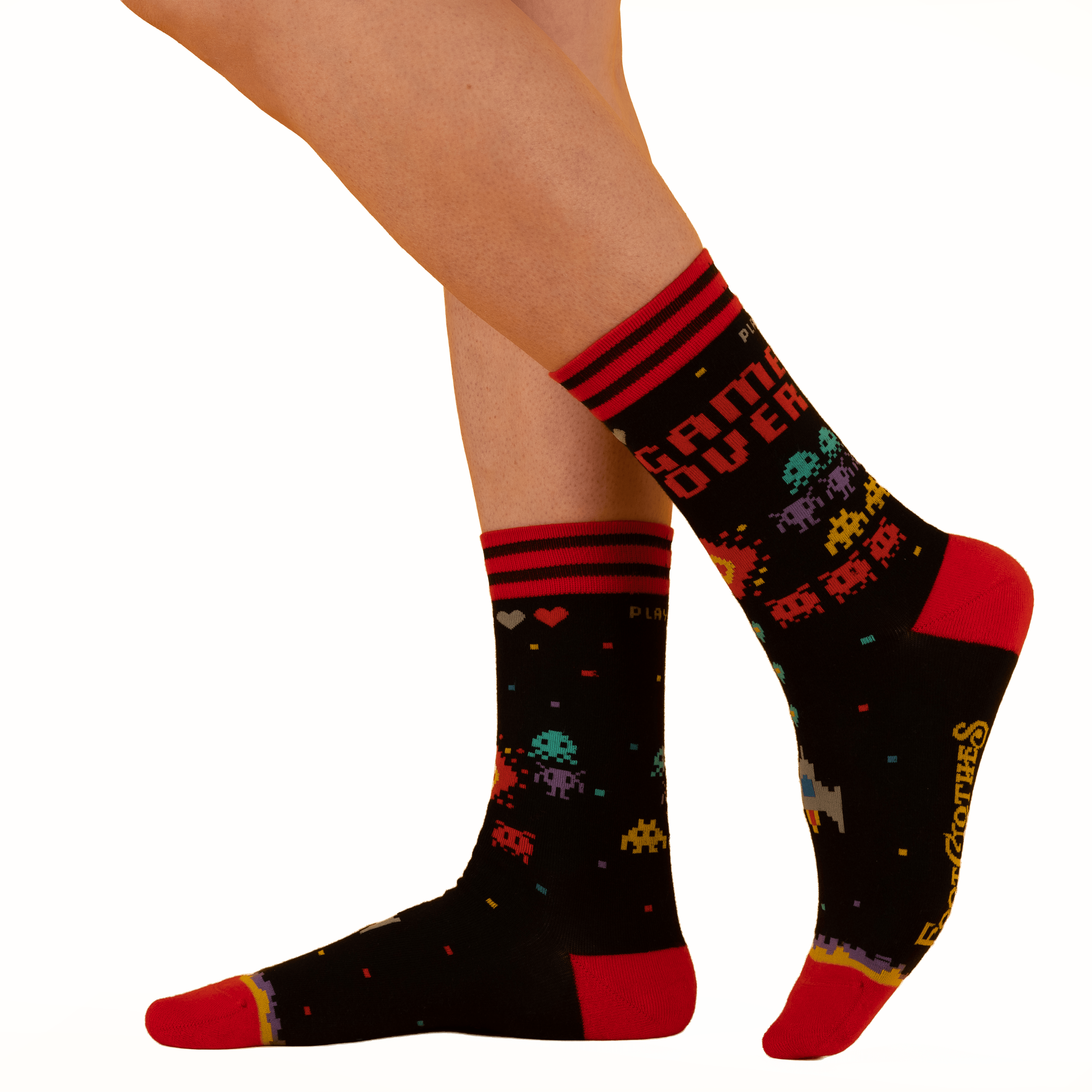 Game Over 80s Video Game Crew Socks - FootClothes