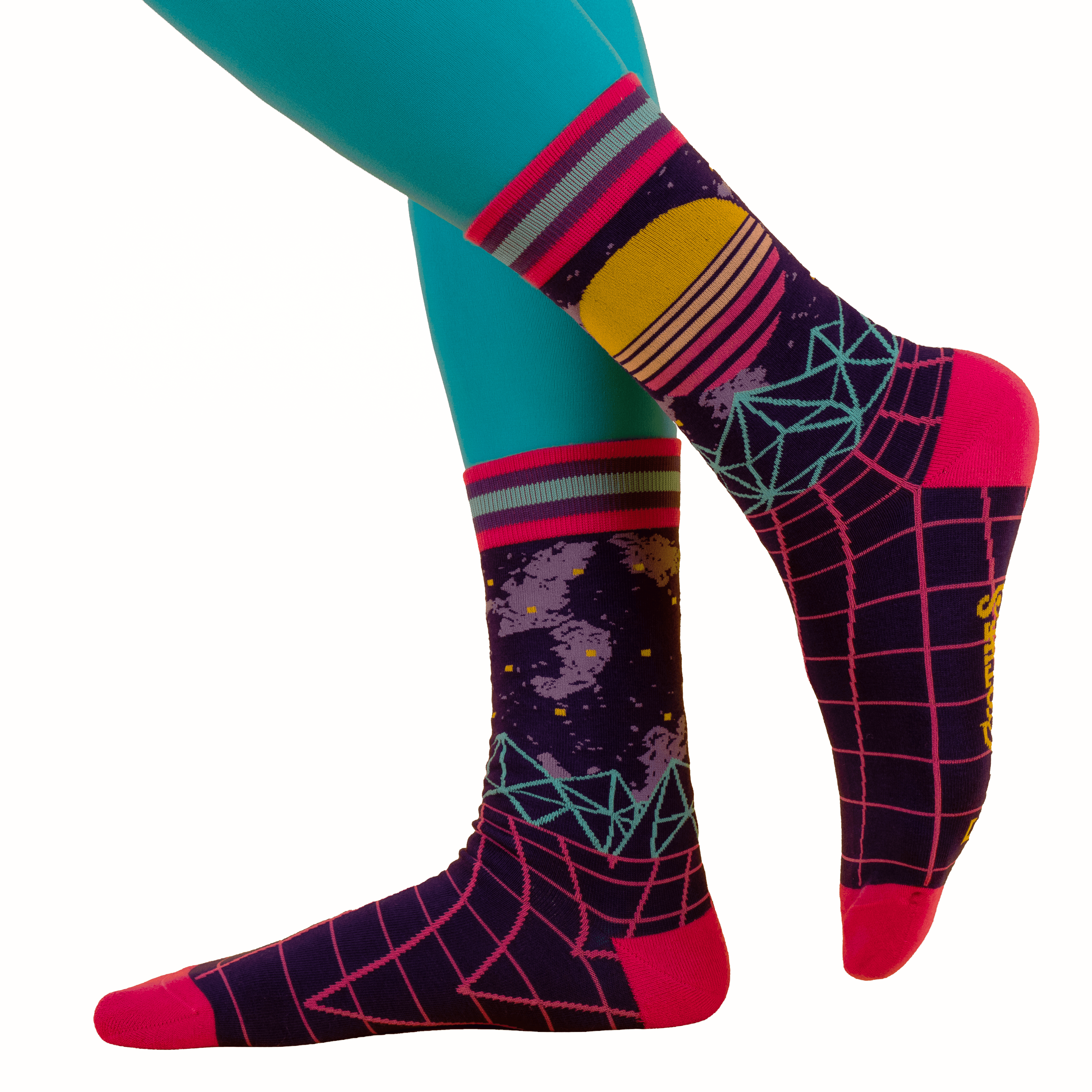 Vaporwave Crew Socks - FootClothes