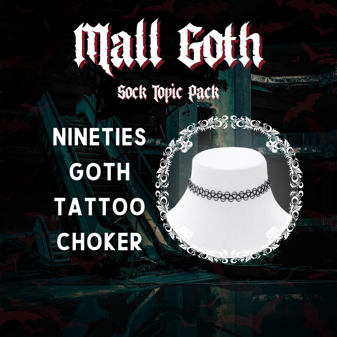 LIMITED 90s Goth Tattoo Choker - FootClothes