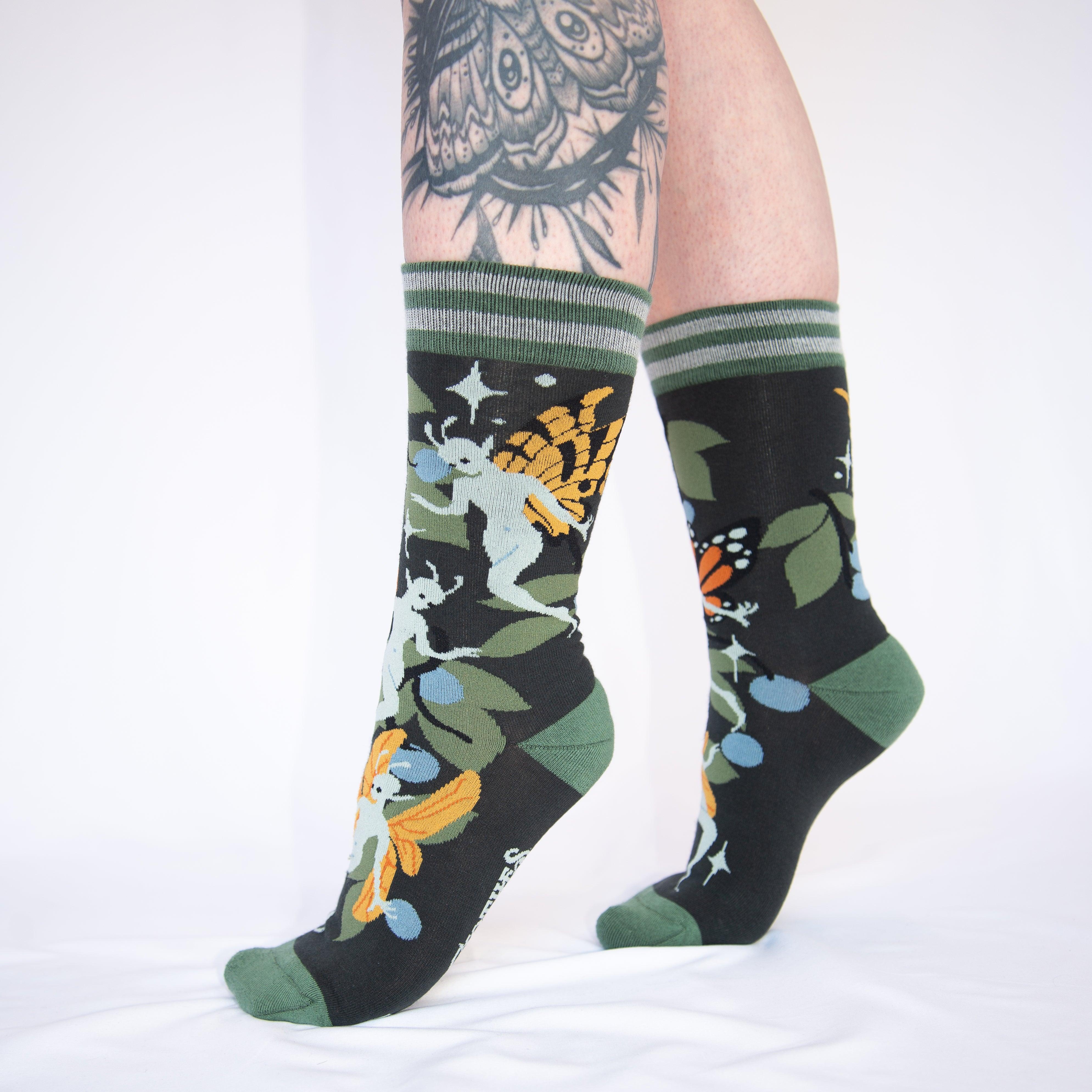 Fanciful Fairies Crew Socks - FootClothes