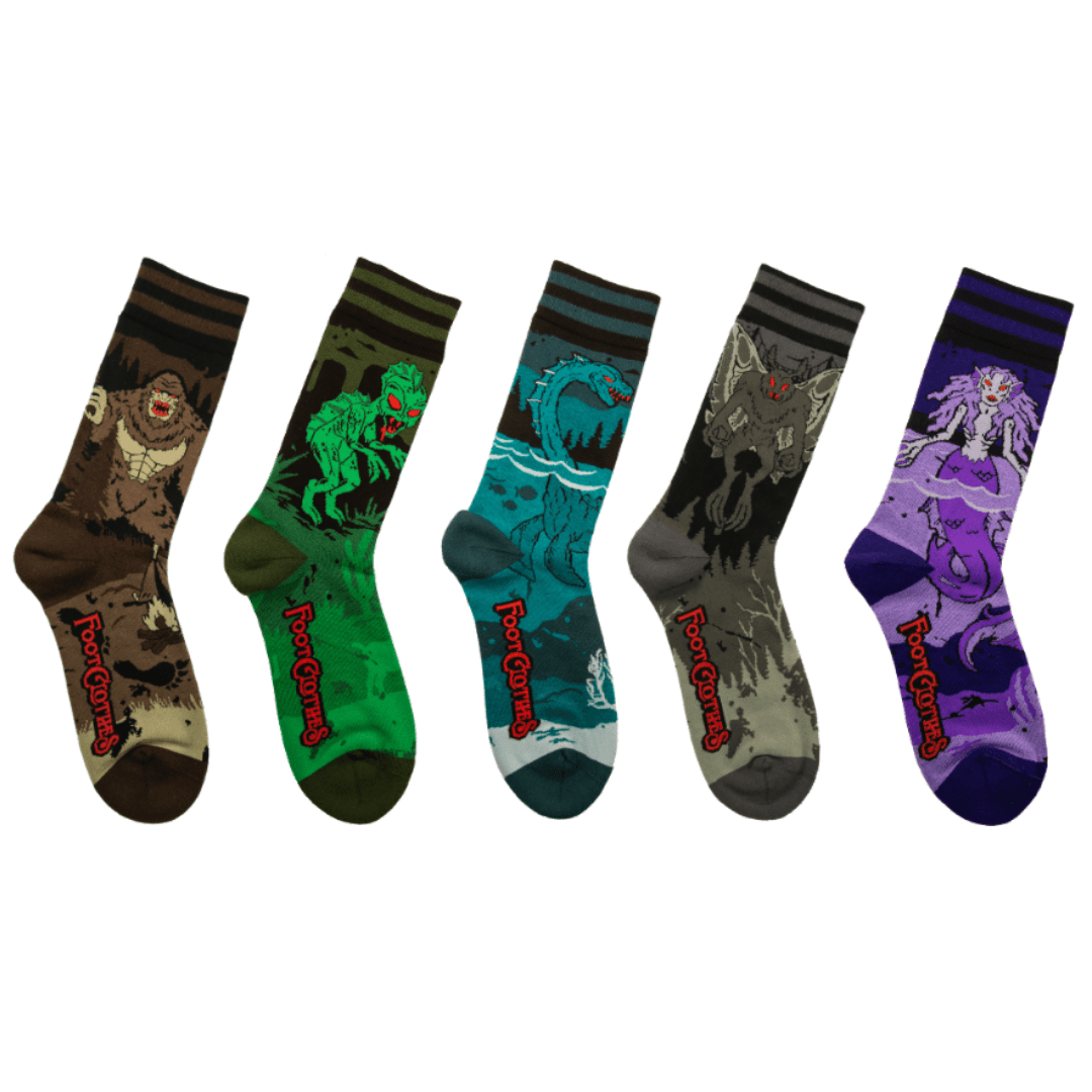 Cryptids Crew Styles Pack | 5 Designs | FootClothes | Sock Pack | 21P