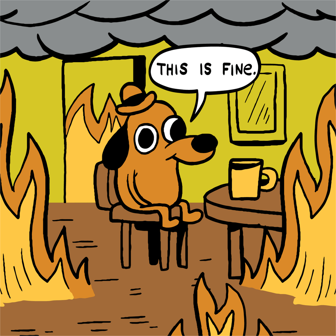 This is Fine. Also, Not Fine. Crew Socks