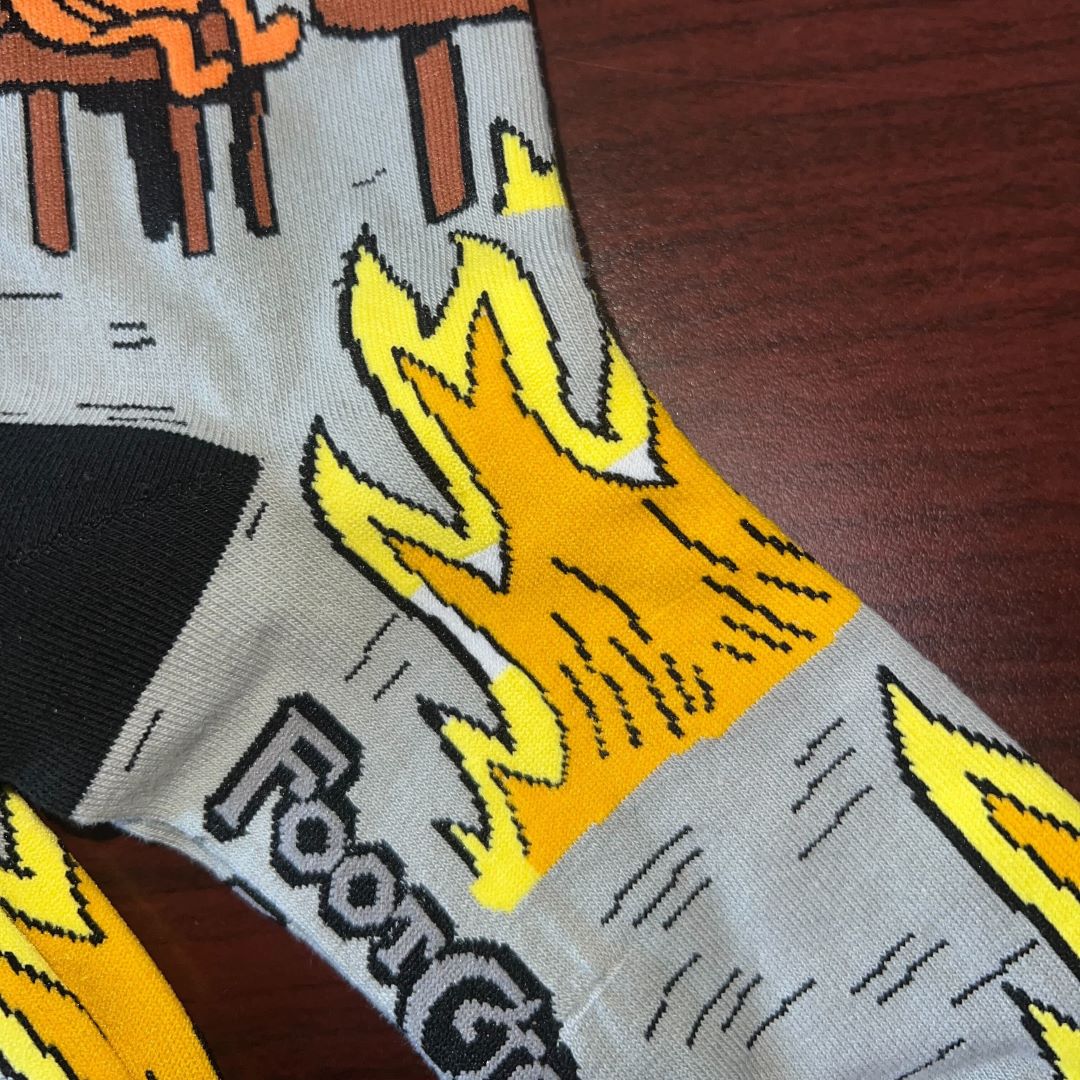 IMPERFECT This is Fine: Noir Edition Crew Socks