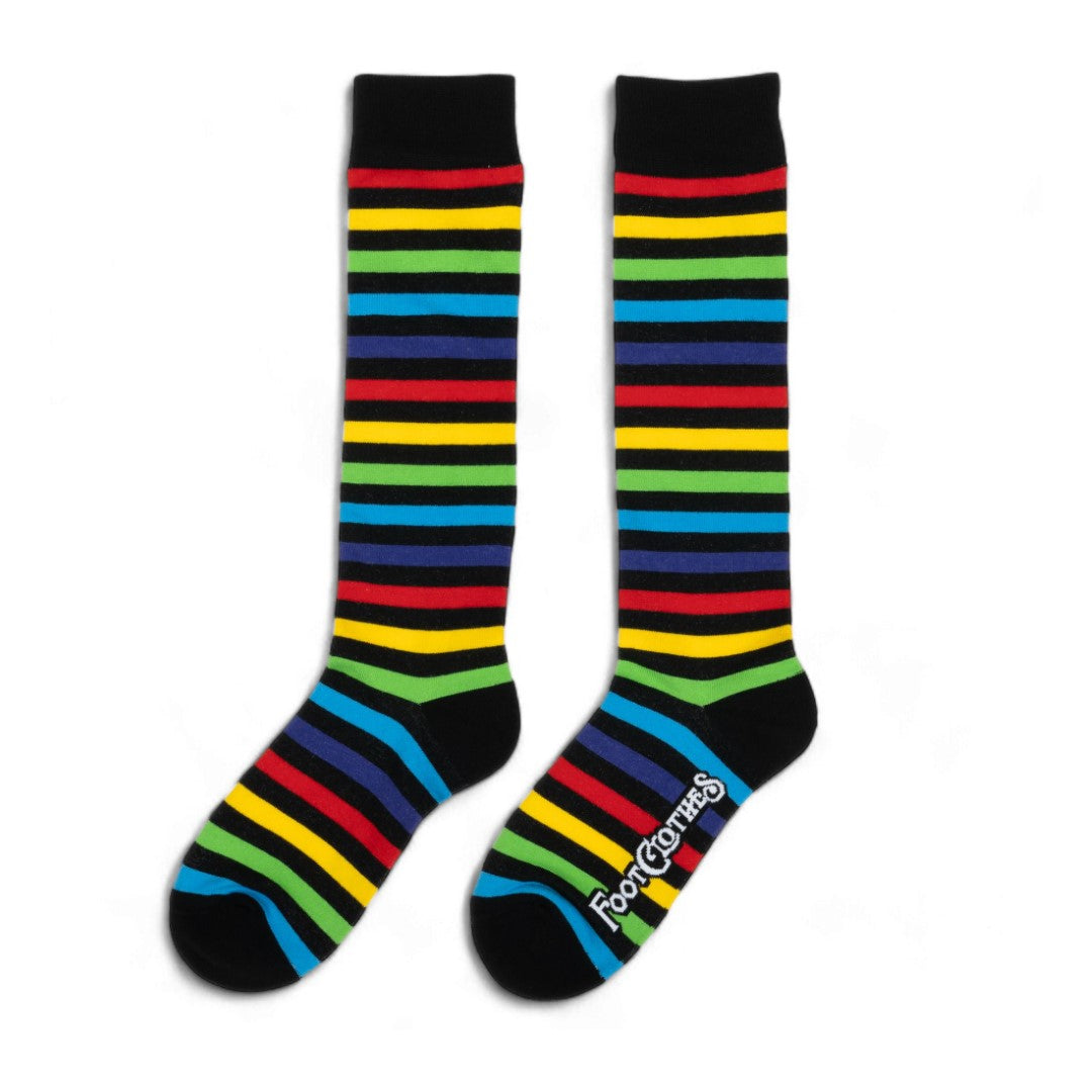 Radiant Rainbow Stripes Knee High Socks