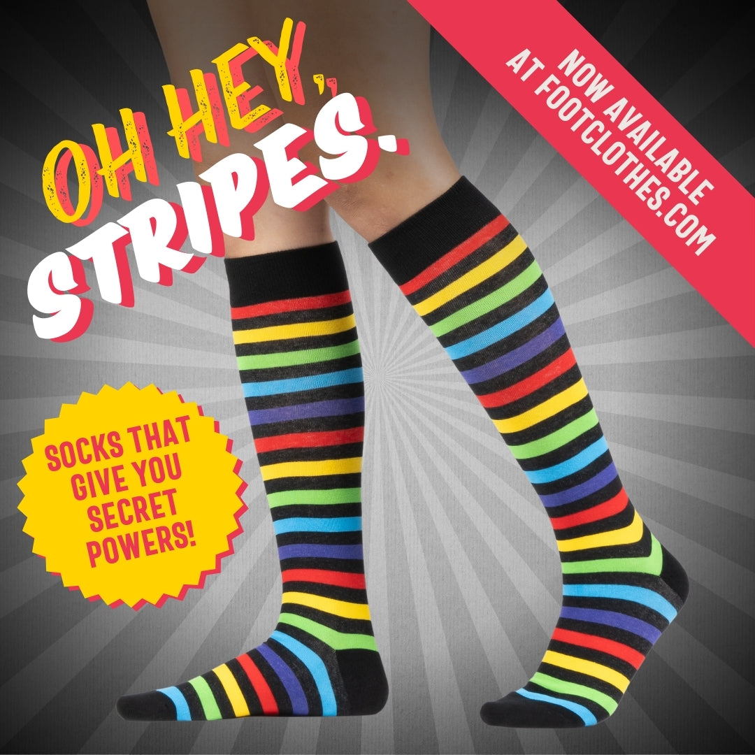 Radiant Rainbow Stripes Knee High Socks