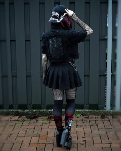 FootClothes x Aborted Death Kitty Crew Socks