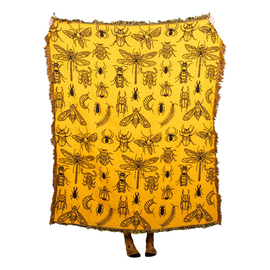 Creepy Crawlies Reversible Woven Blanket