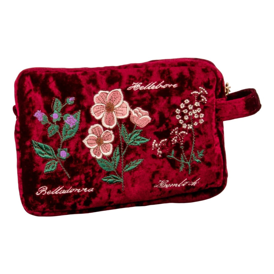 Baneful Botany Velvet Cosmetic Bag