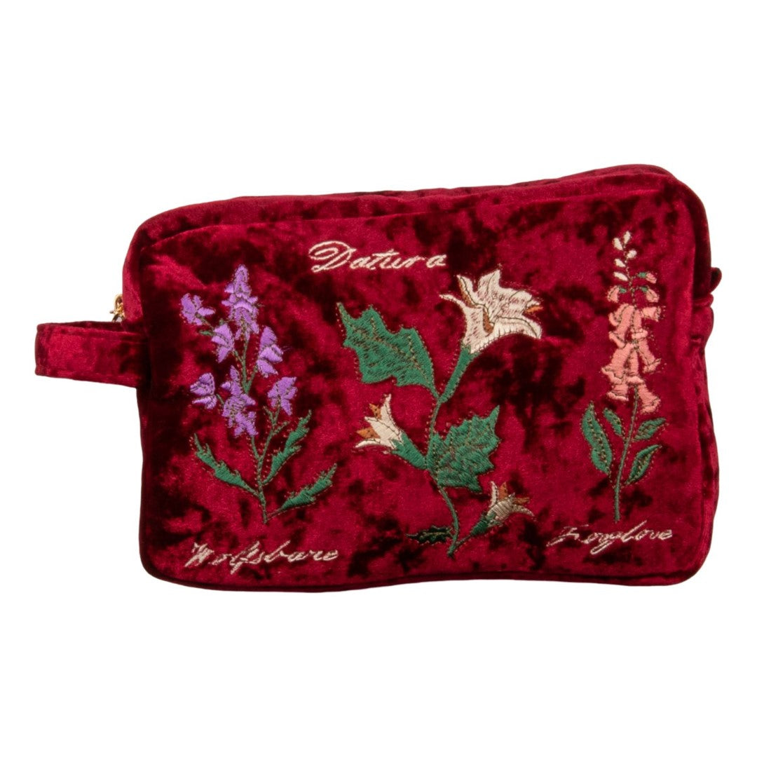 Baneful Botany Velvet Cosmetic Bag