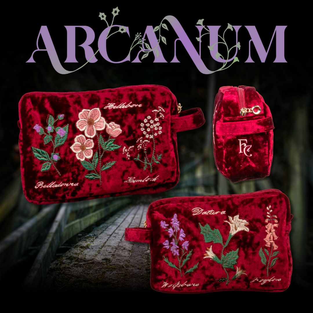 Baneful Botany Velvet Cosmetic Bag