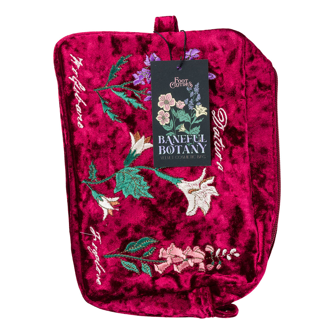 Baneful Botany Velvet Cosmetic Bag